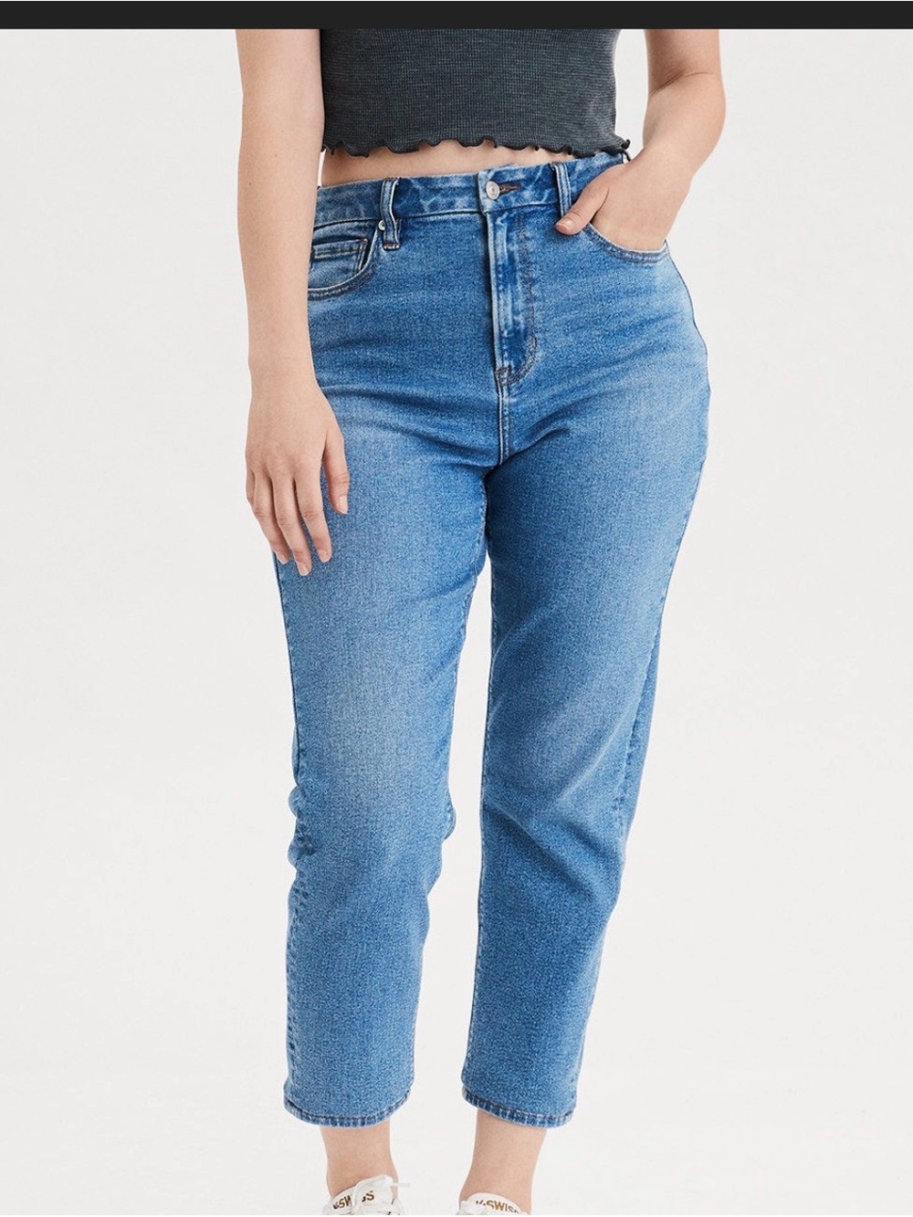 Curvy mom jeans, AKA Jeans you can do the split in